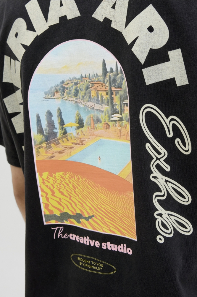 JORALMERIA WORLD TEE SS CREW NECK 12276785 BLACK